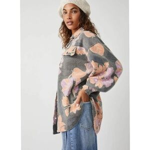 NWT Free People Floral Shacket XS